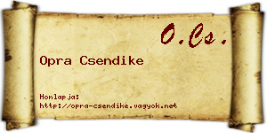Opra Csendike névjegykártya